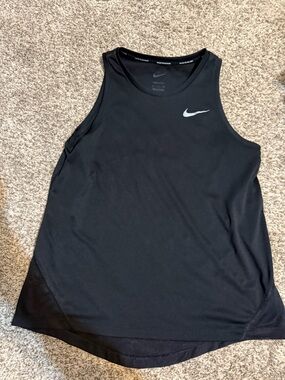 Nike Black Dri-FIT Running Tank with Reflective Swoosh